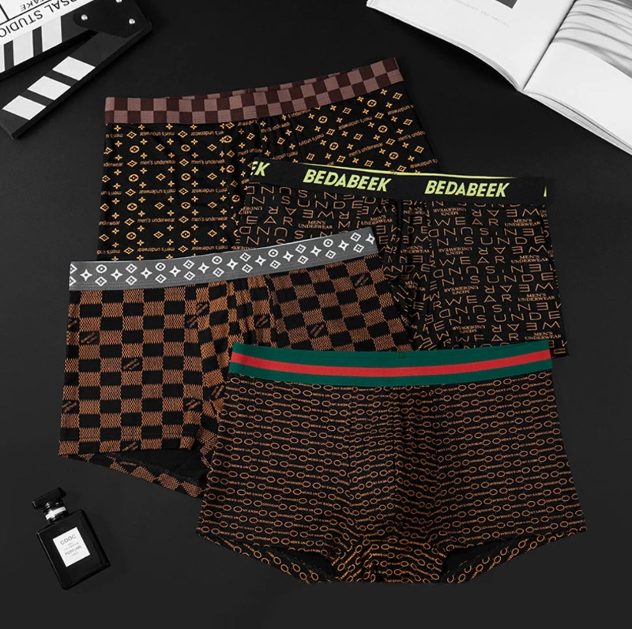 4-Piece Men's Boxer Briefs with Cool Designs