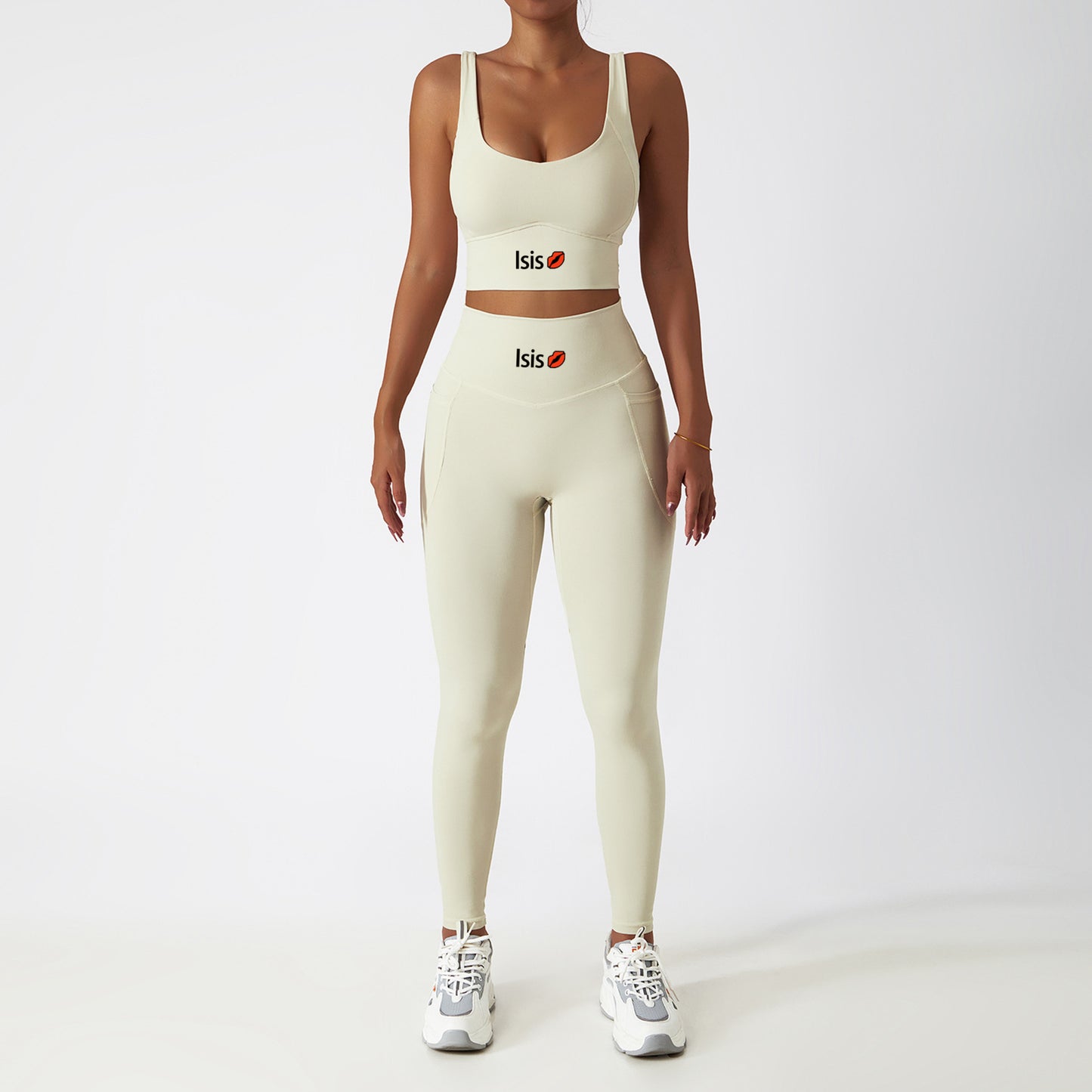 Conjunto de leggings y sujetador deportivo de 2 piezas