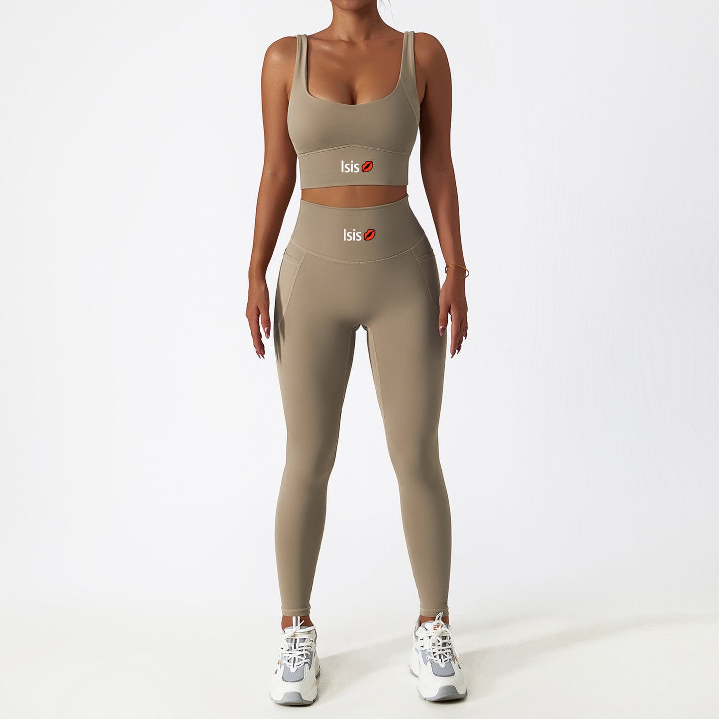 Conjunto de leggings y sujetador deportivo de 2 piezas